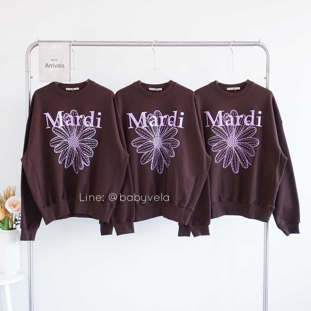 Mardi Sweatshirt Flowermardi Needlework (Brown Lavender)