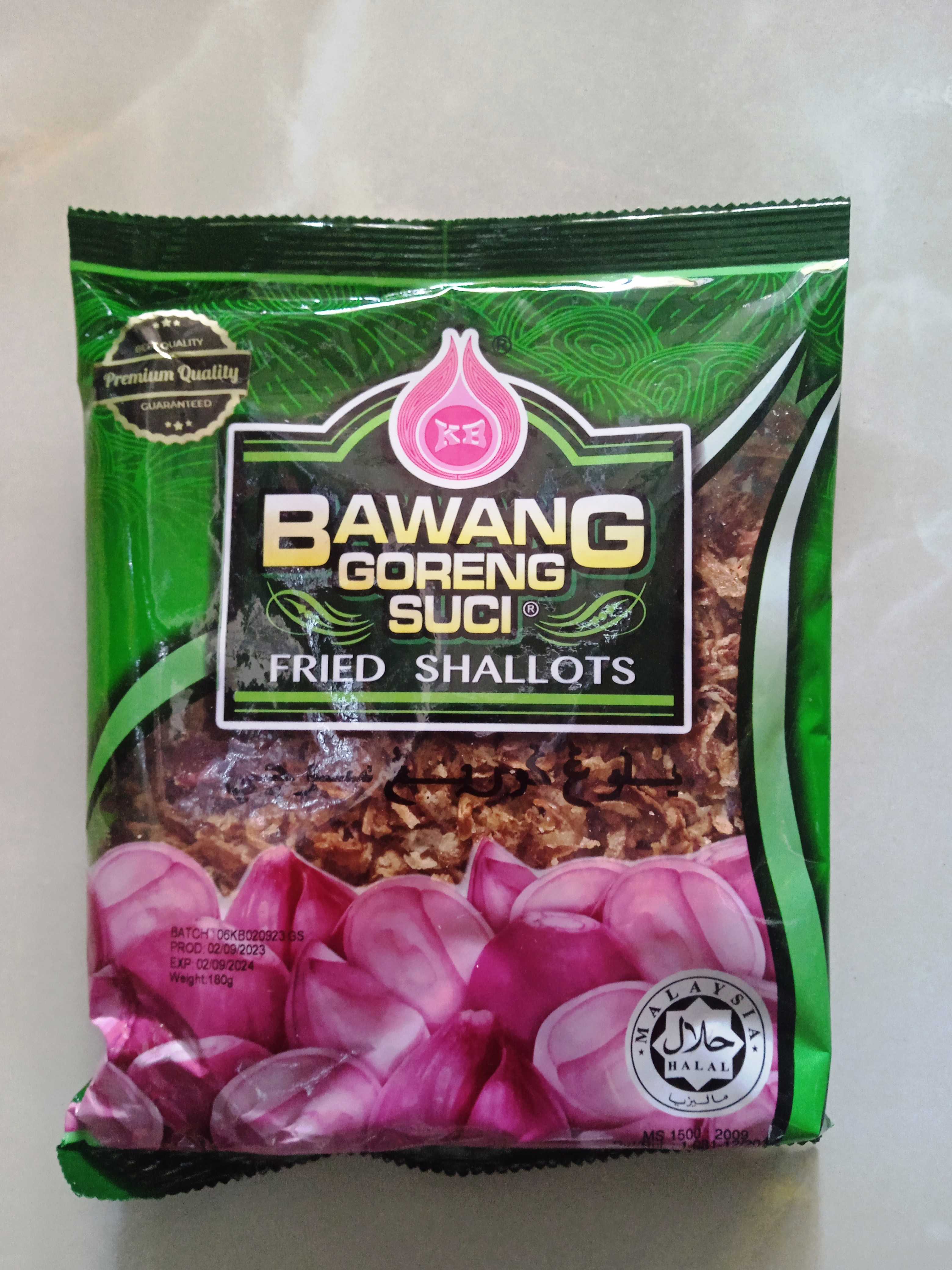หอมเจียว ฮาลาล Bawang Goreng Suci ขนาด 180 กรัม