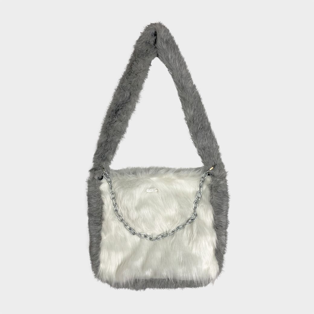 Nabi Club - Weird Fur Bag [White Gray]