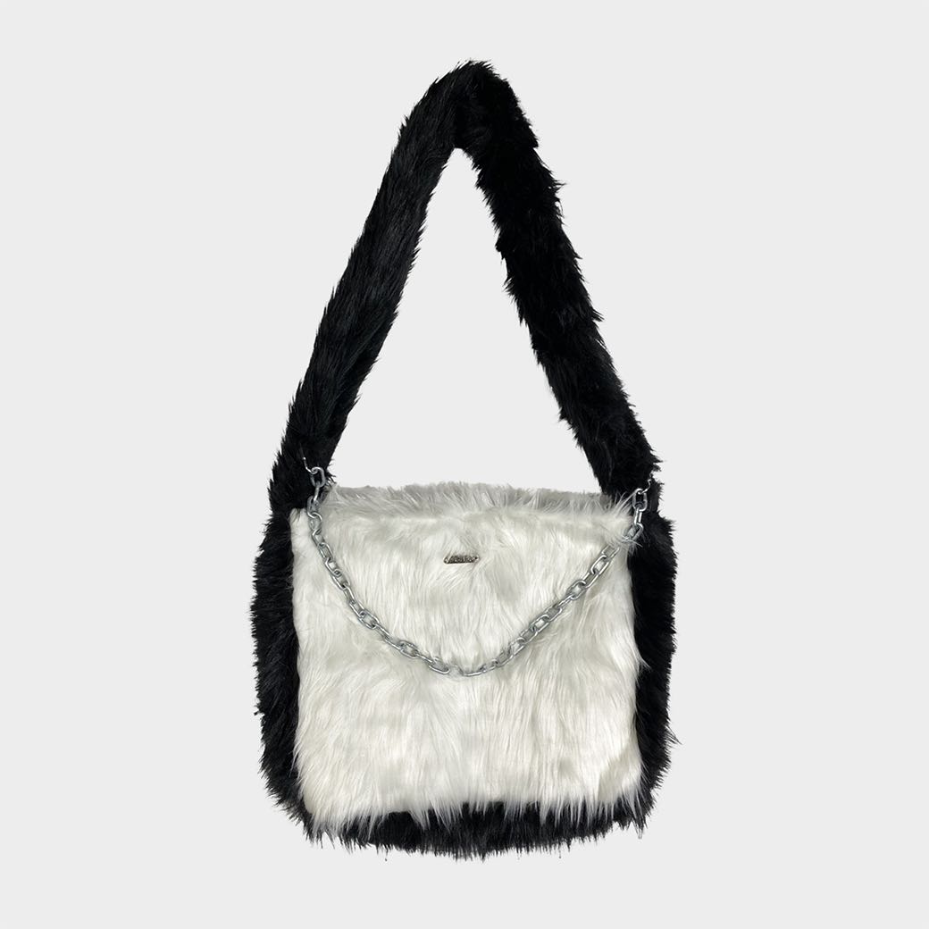 Nabi Club - Weird Fur Bag [White Black]