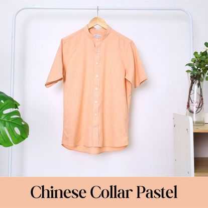 Orange Chinese Collar Pastel