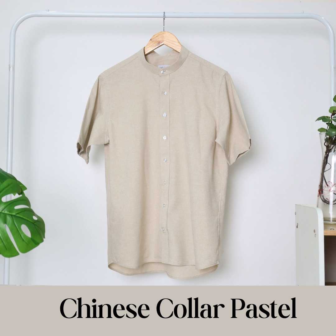 Beige Chinese Collar Pastel