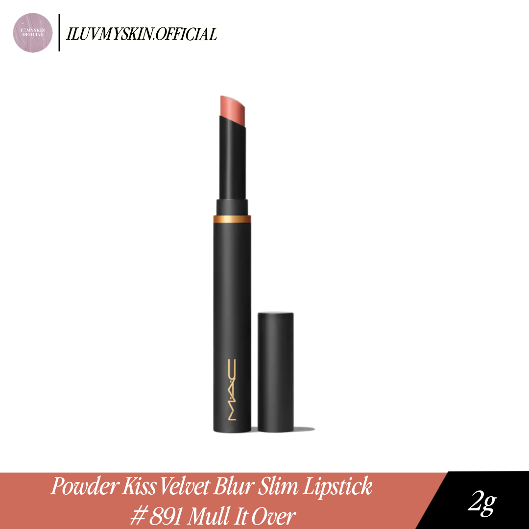 💗แท้/พร้อมส่ง💗 [M.A.C] Powder Kiss Velvet Blur Slim Lipstick #891 Mull It Over | 2g
