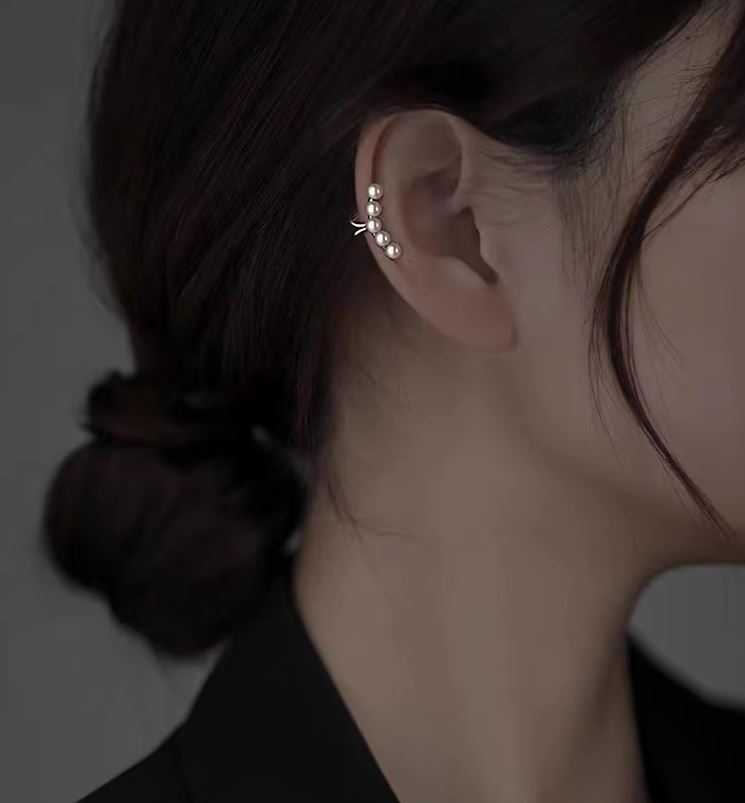 ต่างหูหนีบ ต่างหูแฟชั่น ต่างหูเกาหลี ear clip เอียร์คัฟ ต่างหูหนีบมุก ไม่ต้องเจาะหู ✅ ส่งฟรี ✅