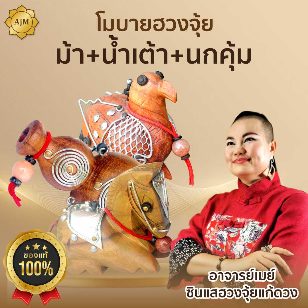 Ajanmay การงานรุ่งเรือง ผู้ใหญ่เมตตาช่วยเหลือ แคล้วคลาดอุปสรรค  คุ้ม+ม้า+เต้า อาจารย์เมย์