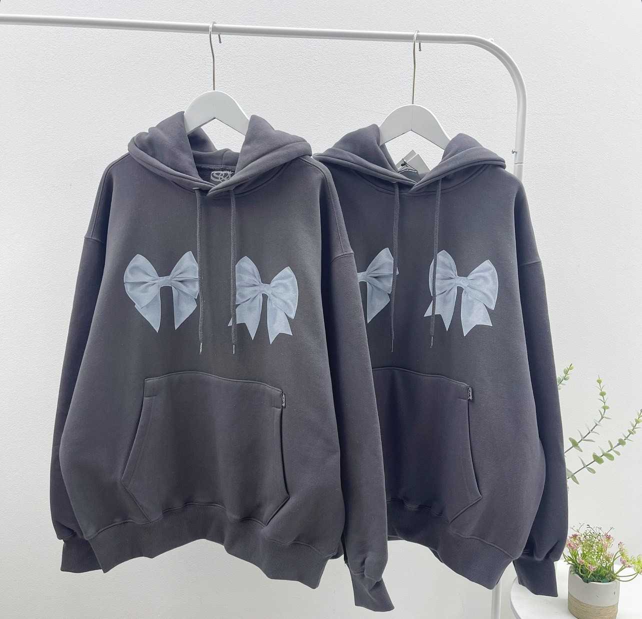 SCULPTOR Bow Bow Hoodie (CHARCOAL)