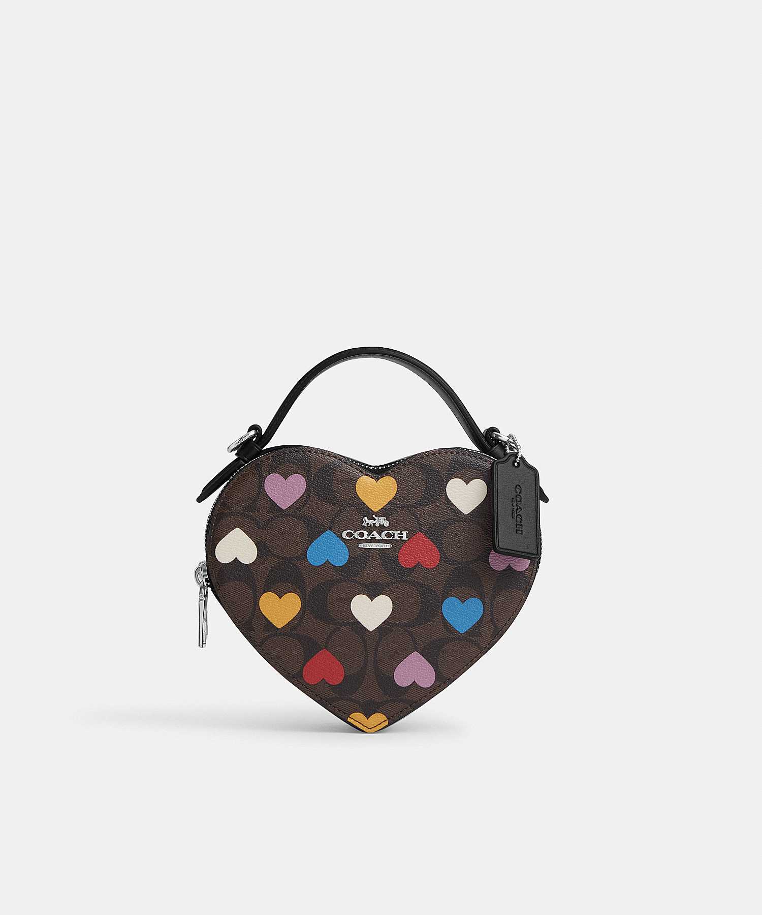 COACH HEART CROSSBODY IN SIGNATURE CANVAS WITH HEART PRINT CP022 SVN2R