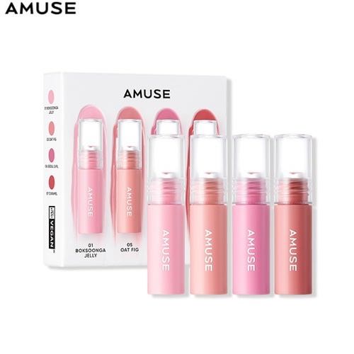 AMUSE Mini Jel-Fit Tint 4items (เซ็ทลิปทินท์ 4 แท่ง)