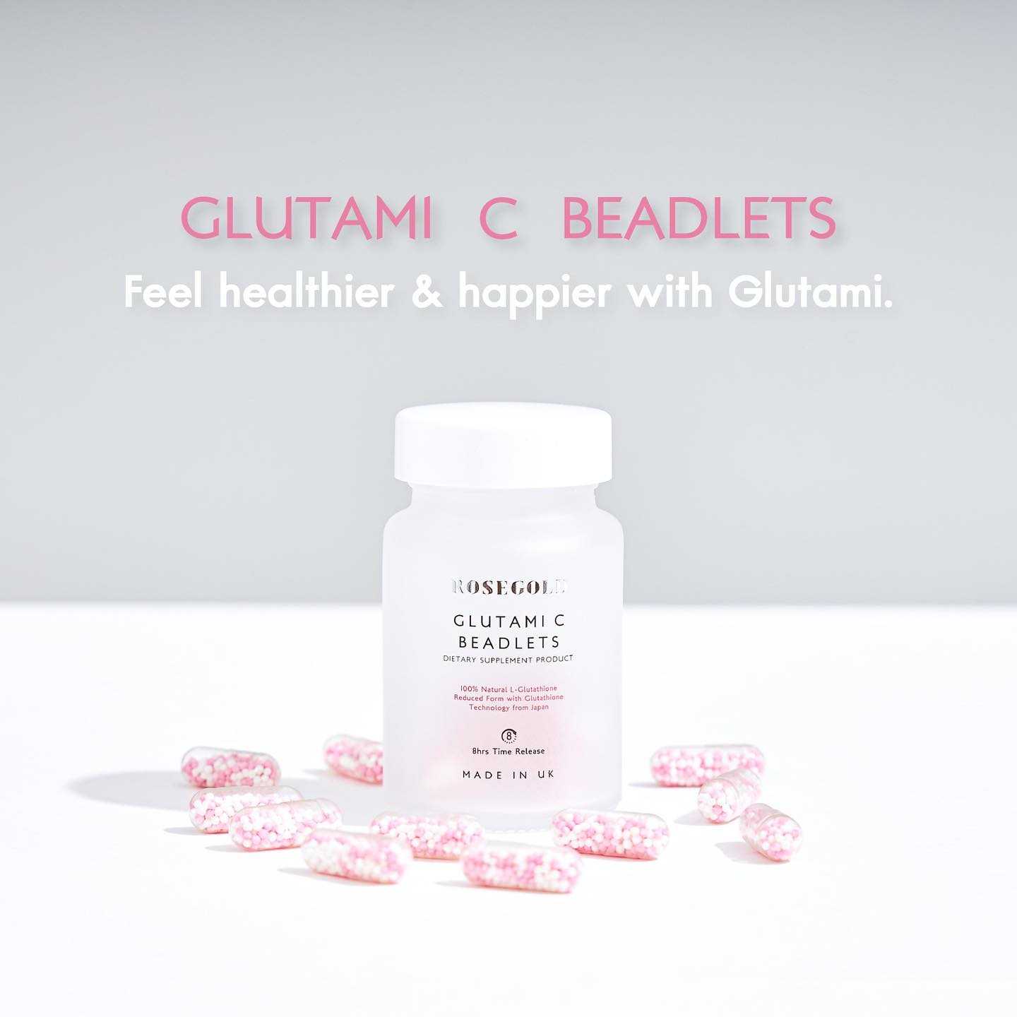 กลูต้าผิวขาว Glutamin C Beadlets 18 แคปซูล