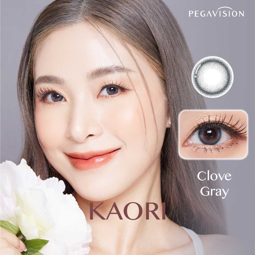 [มาใหม่] คอนแทคเลนส์สี รายวัน PEGAVISION รุ่น KAORI สี Clove Gray (10 เลนส์/กล่อง)
