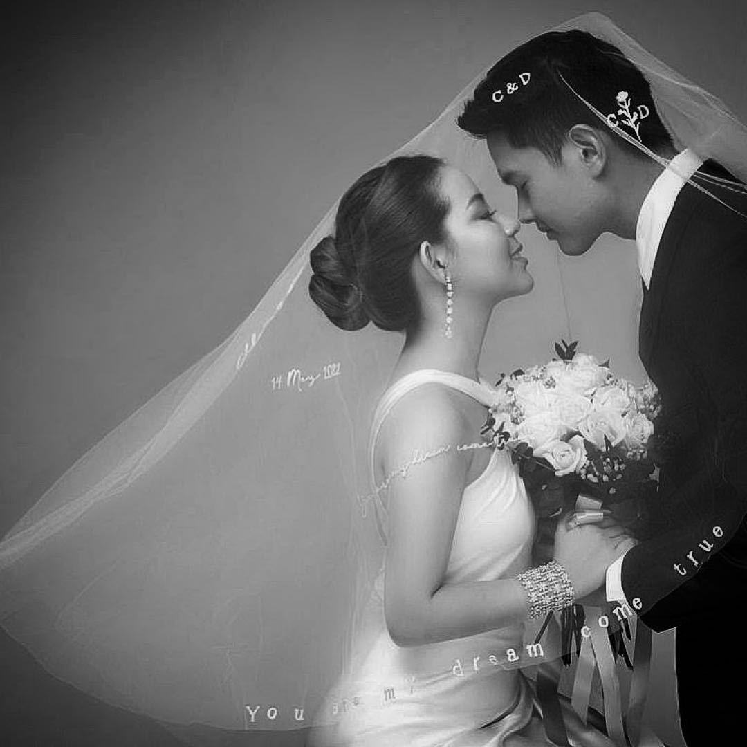 Minimal Name Embroidery Veil (Made-to Order)