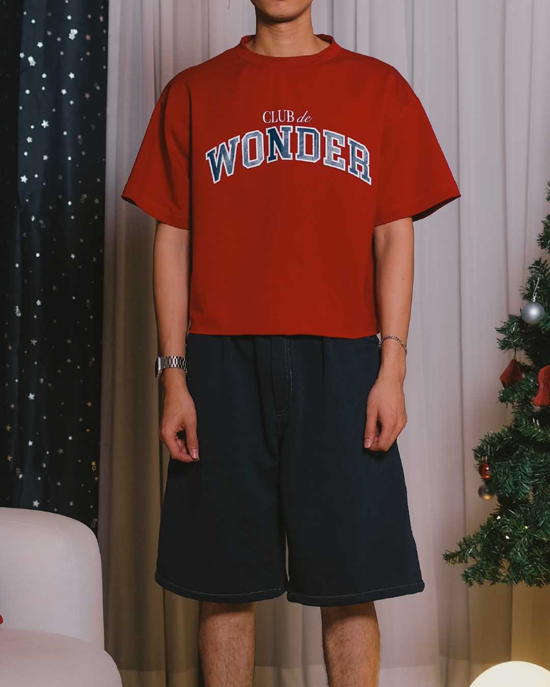 CLUB ✿ 52 ‘Club de Wonder’ Cropped T in Ruby Red