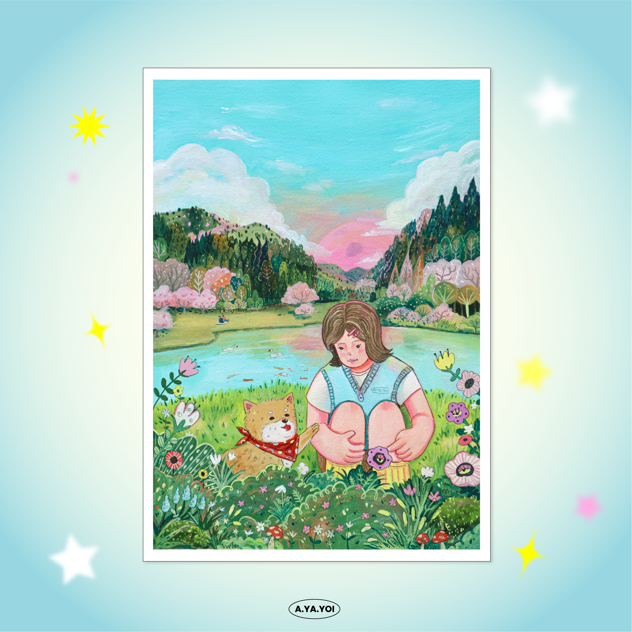 Happiness is all around  (Art Print)