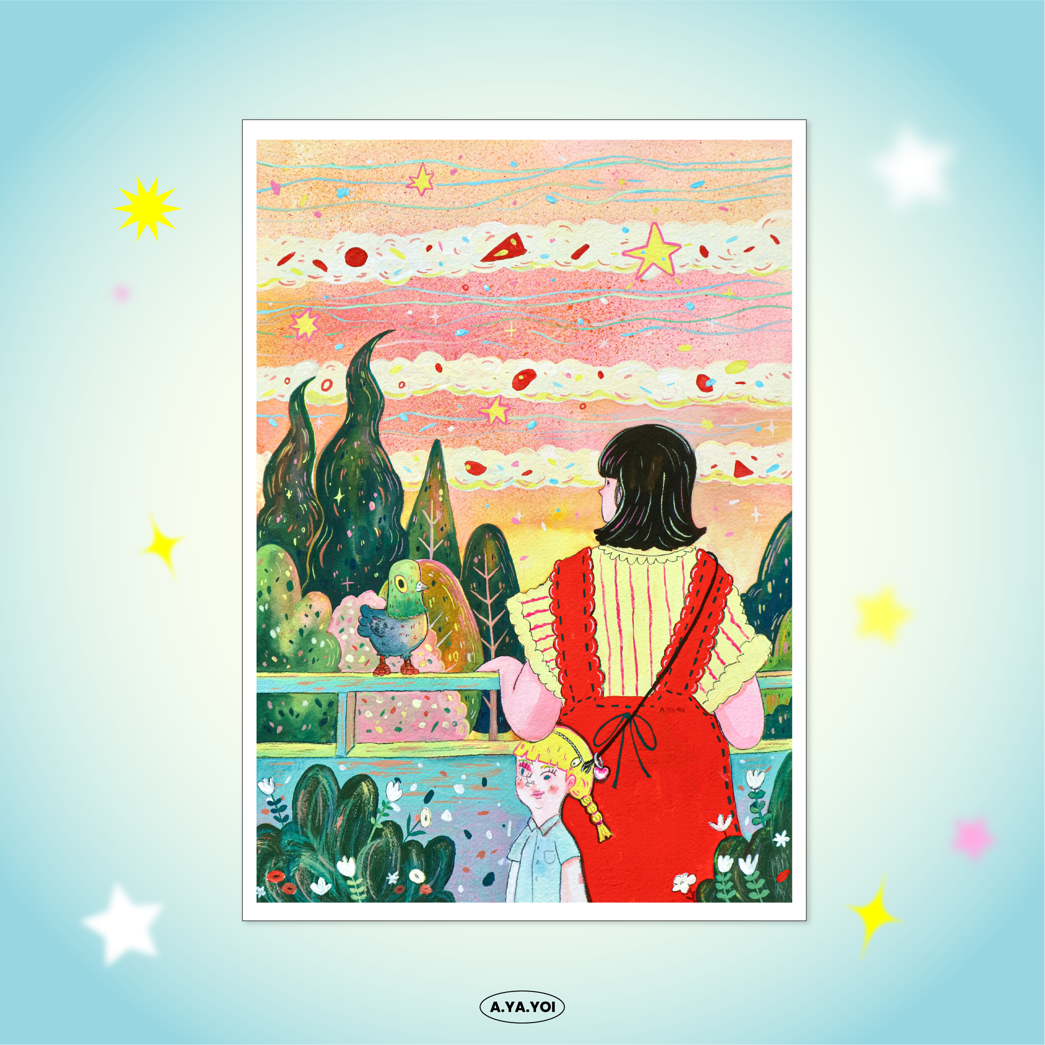 When the Sky Became a Delectable Cake (Art Print)