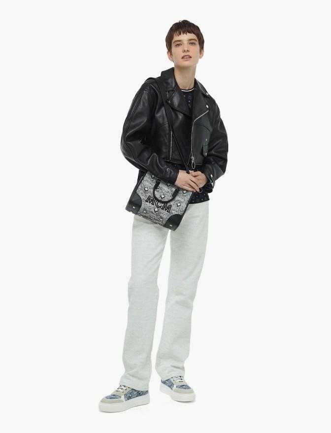 MCM München Vintage Monogram Jacquard Tote (ช็อปเกาหลี)