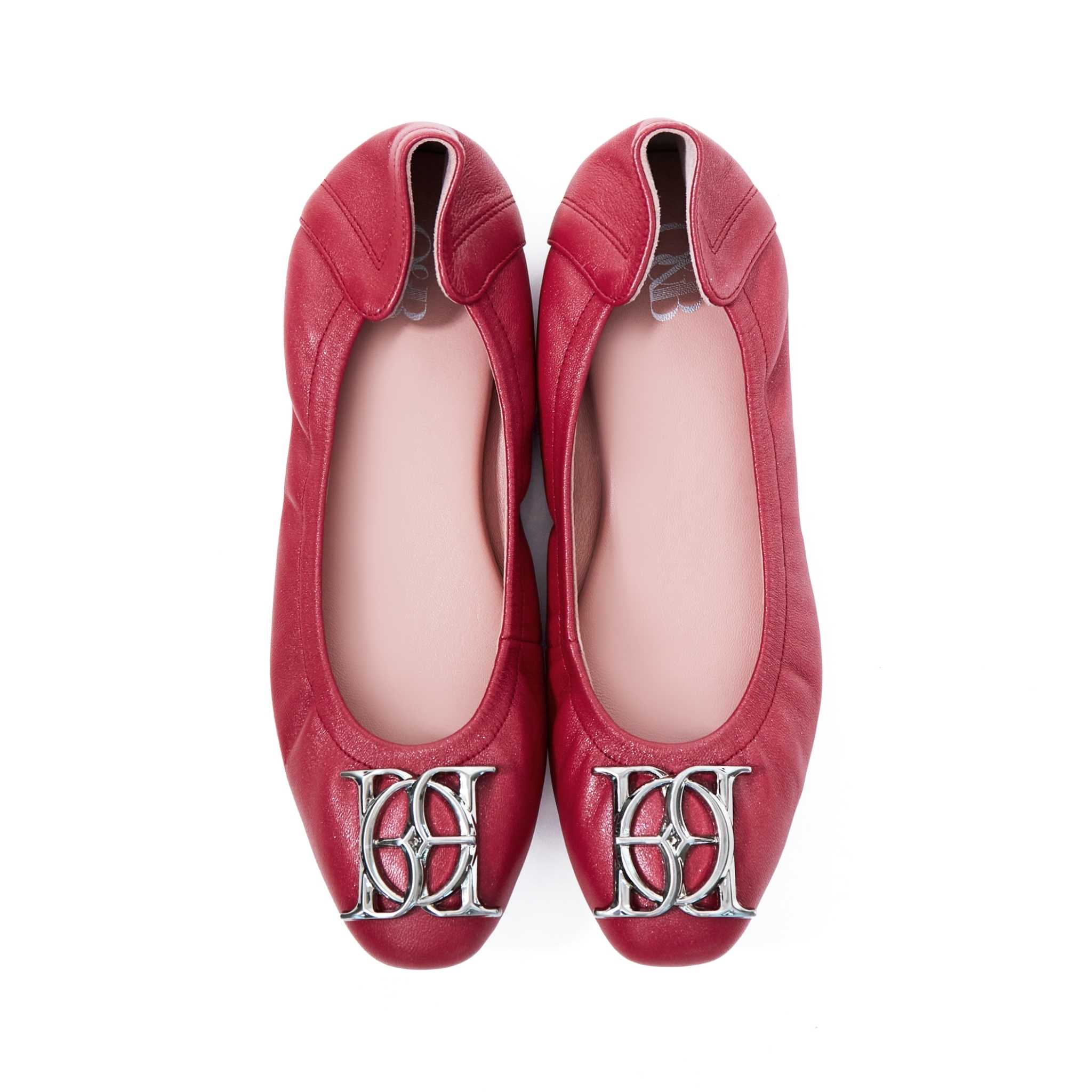 OandB Audrey Crest in Shimmer Red