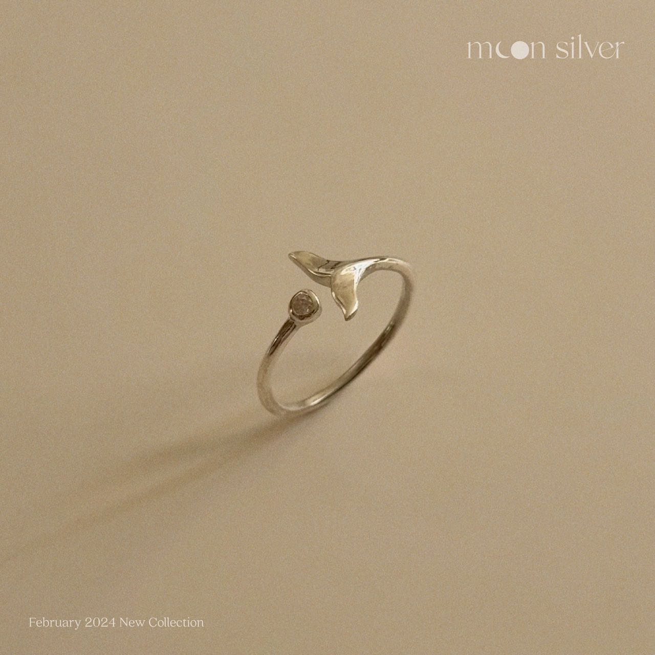 Whale Tail Ring / 925 Pure Sterling Silver
