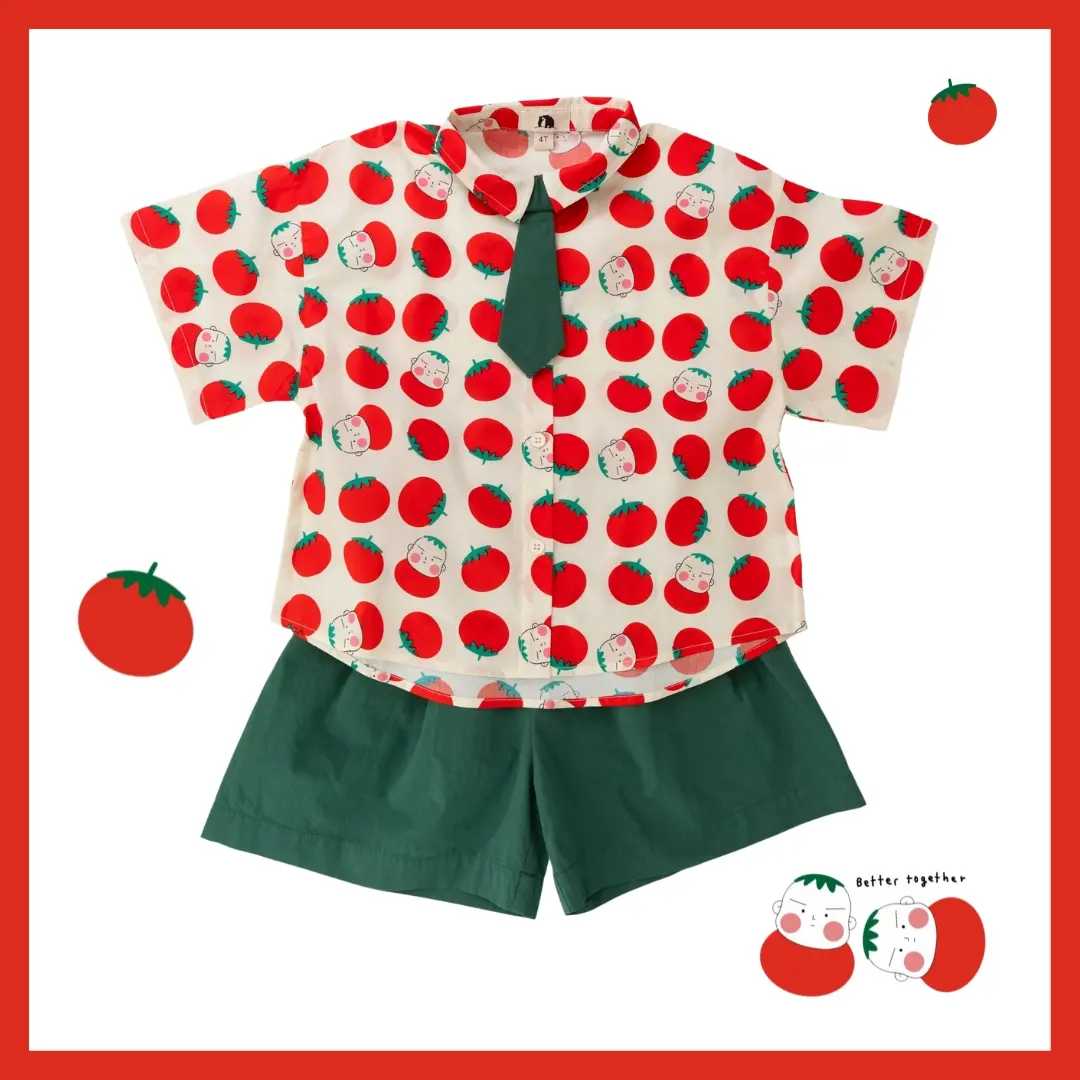 สินค้าขายดี B.T. × Tomato Twins Shirt & Shorts