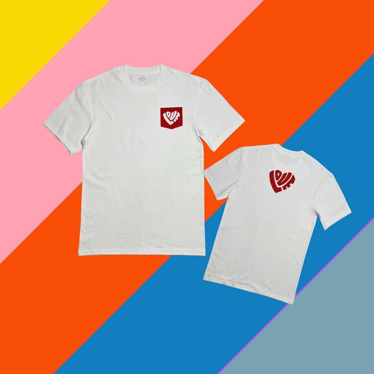 เสื้อโอเวอร์ไซส์ Love สีแดง