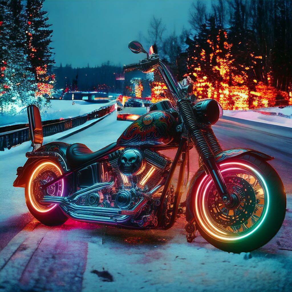 ช็อปเปอร์ฮาร์เลย์ สีสันสดใสอย่างเท่ Chopper Harley Bright and cool colors  สินค้า เป็นรูปแบบ  Digita