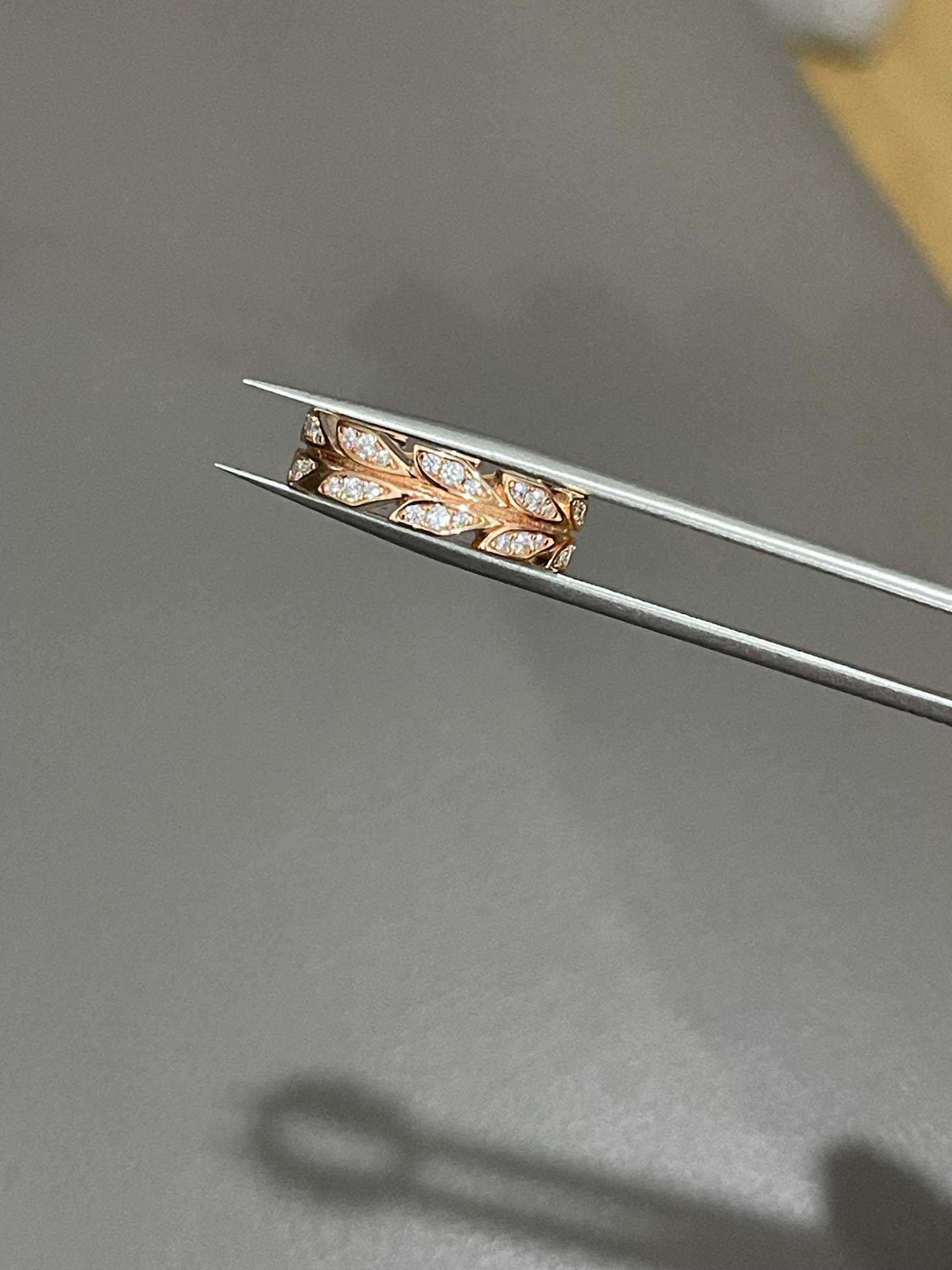 olive leaf diamond ring