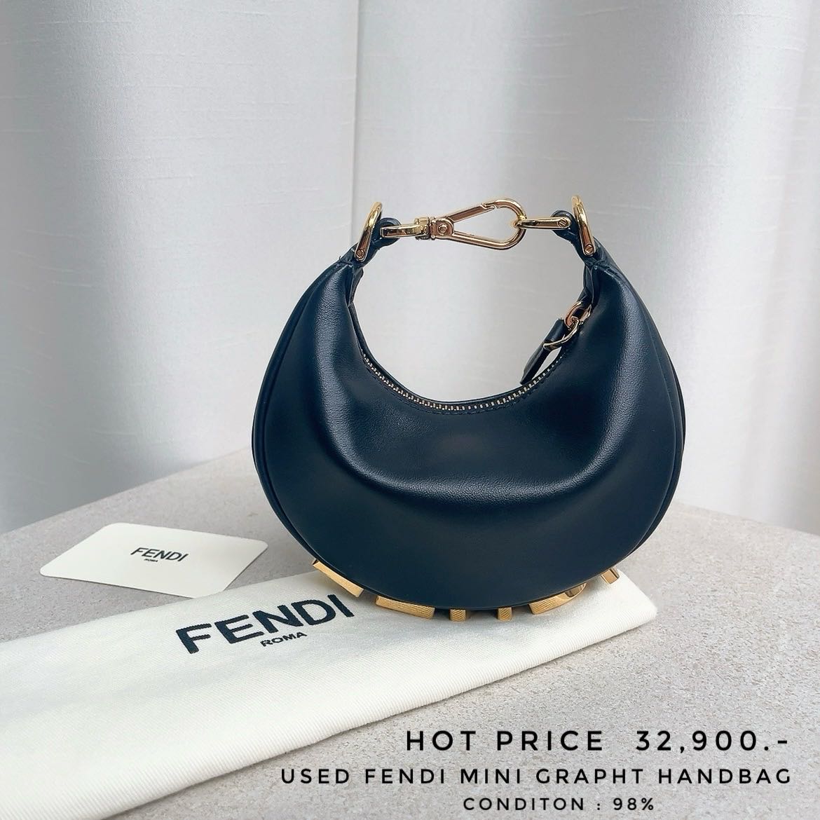 USED FENDI MINI GRAPHY HANDBAG