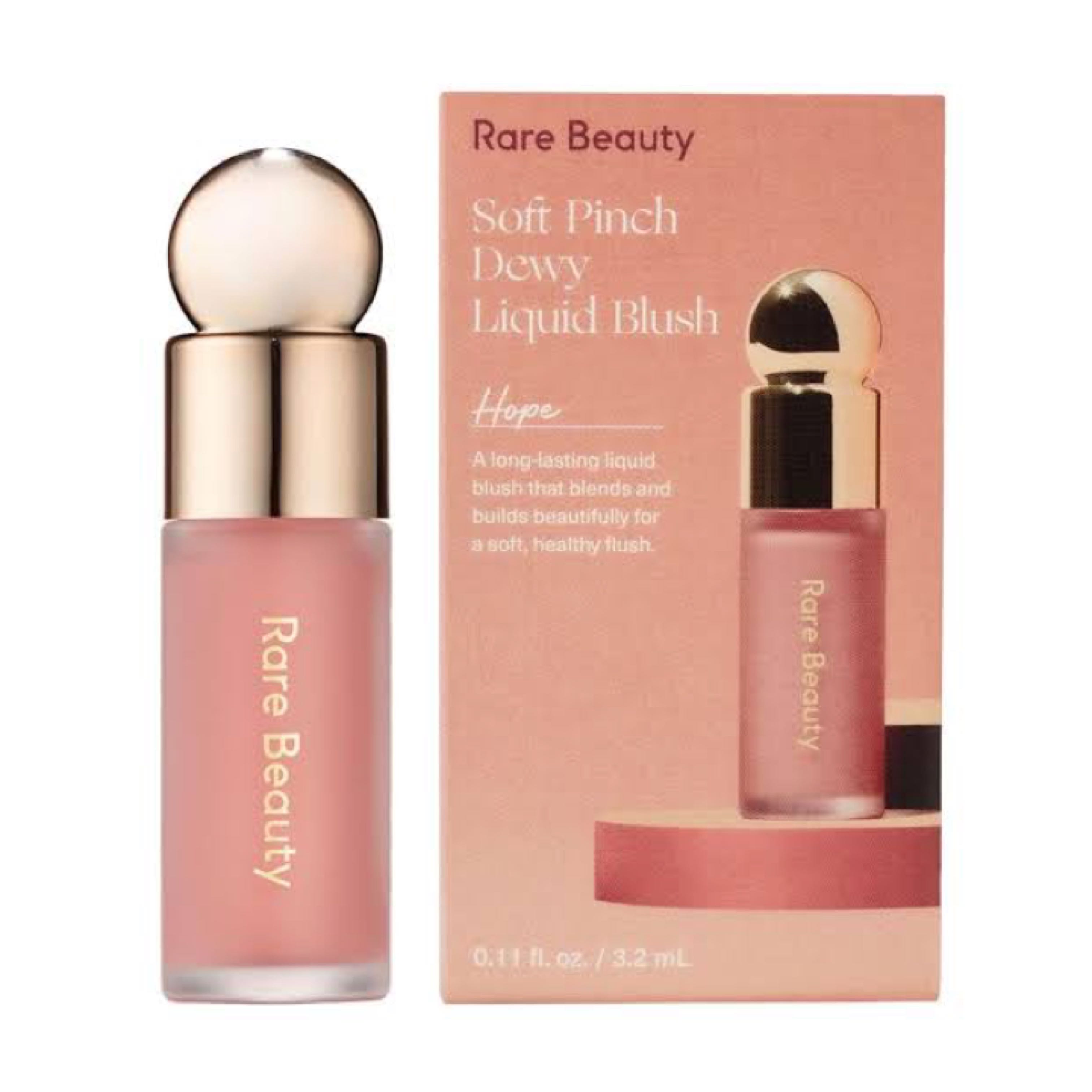 Rare Beauty Soft Pinch Dewy Liquid Blush (Hope) 3.2ml. บลัชออน มีกล่อง