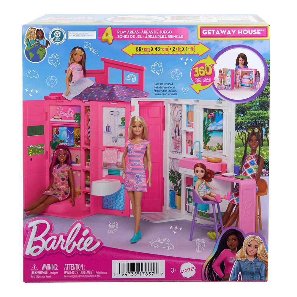 Barbie Getaway House Doll and Playset (HRJ76)