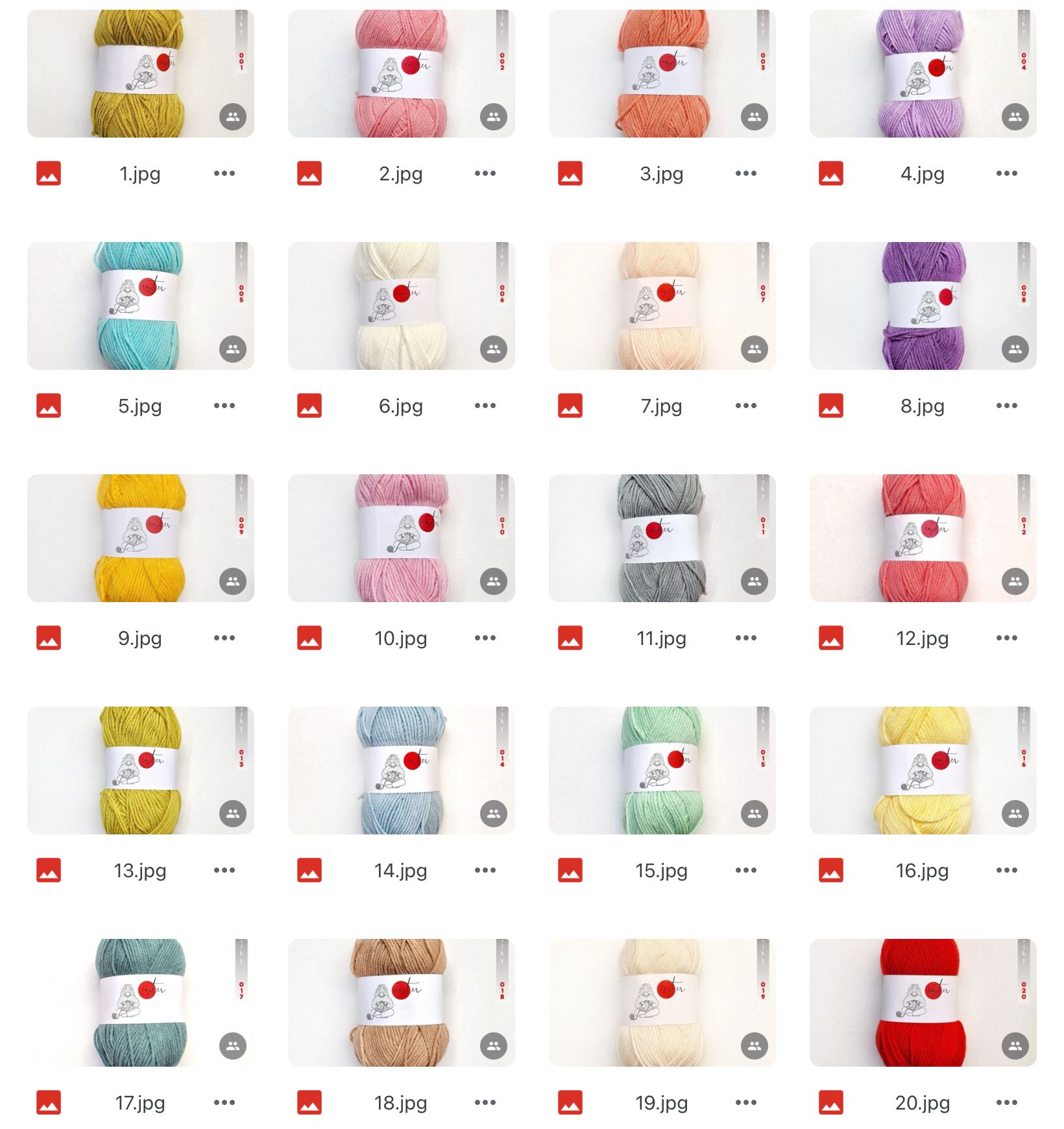 Set01  ไหมพรมคอตตอนนมสีพื้น-พรีเมี่ยม