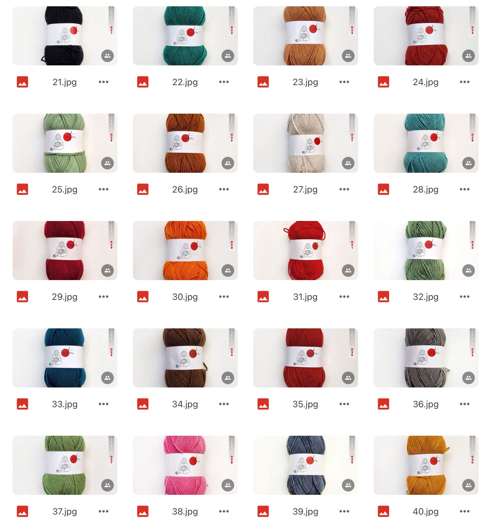 Set02  ไหมพรมคอตตอนนมสีพื้น-พรีเมี่ยม