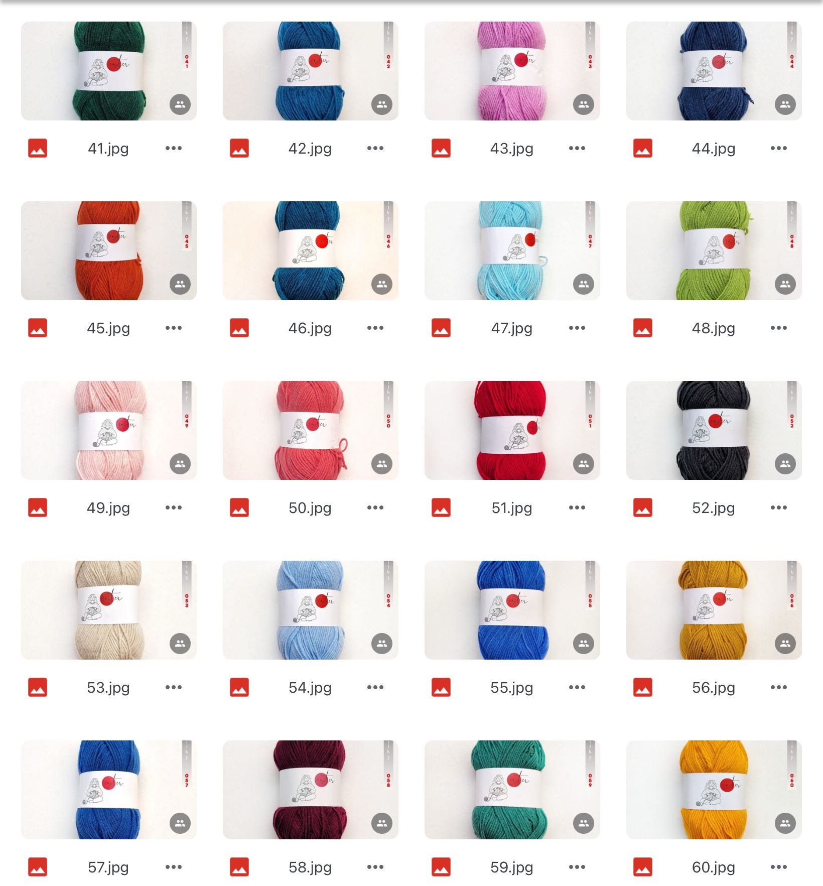 Set03  ไหมพรมคอตตอนนมสีพื้น-พรีเมี่ยม