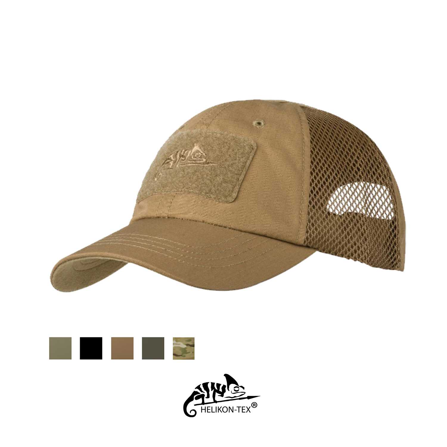 หมวกแก๊ปตาข่ายครึ้งใบ BBC VENT CAP - POLYCOTTON RIPSTOP มี 5 สี แบรนด์ Helikon-Tex