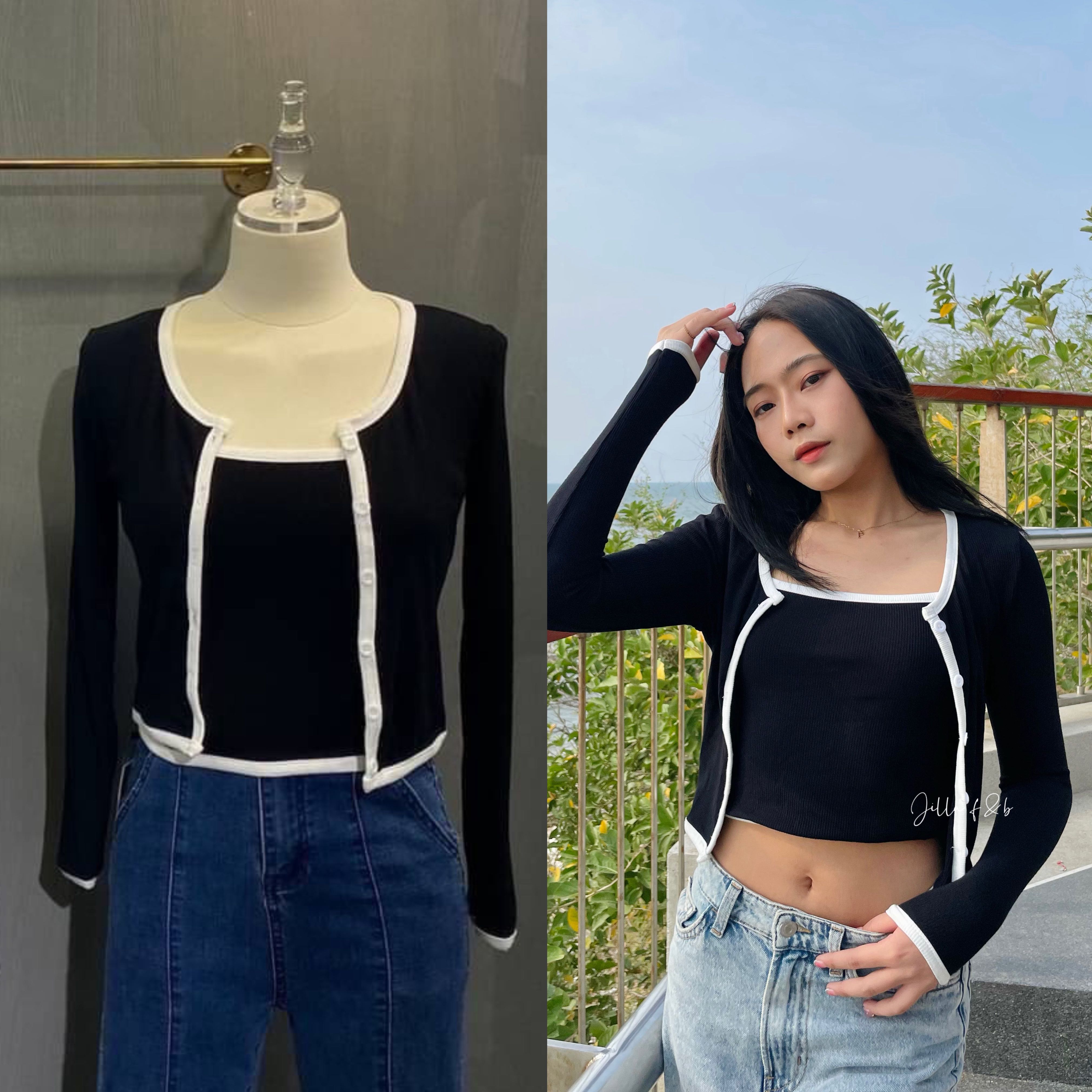 💢SALE!! ขาดทุน💢 เซ็ตเสื้อคาร์ดิแกน+สายเดี่ยว