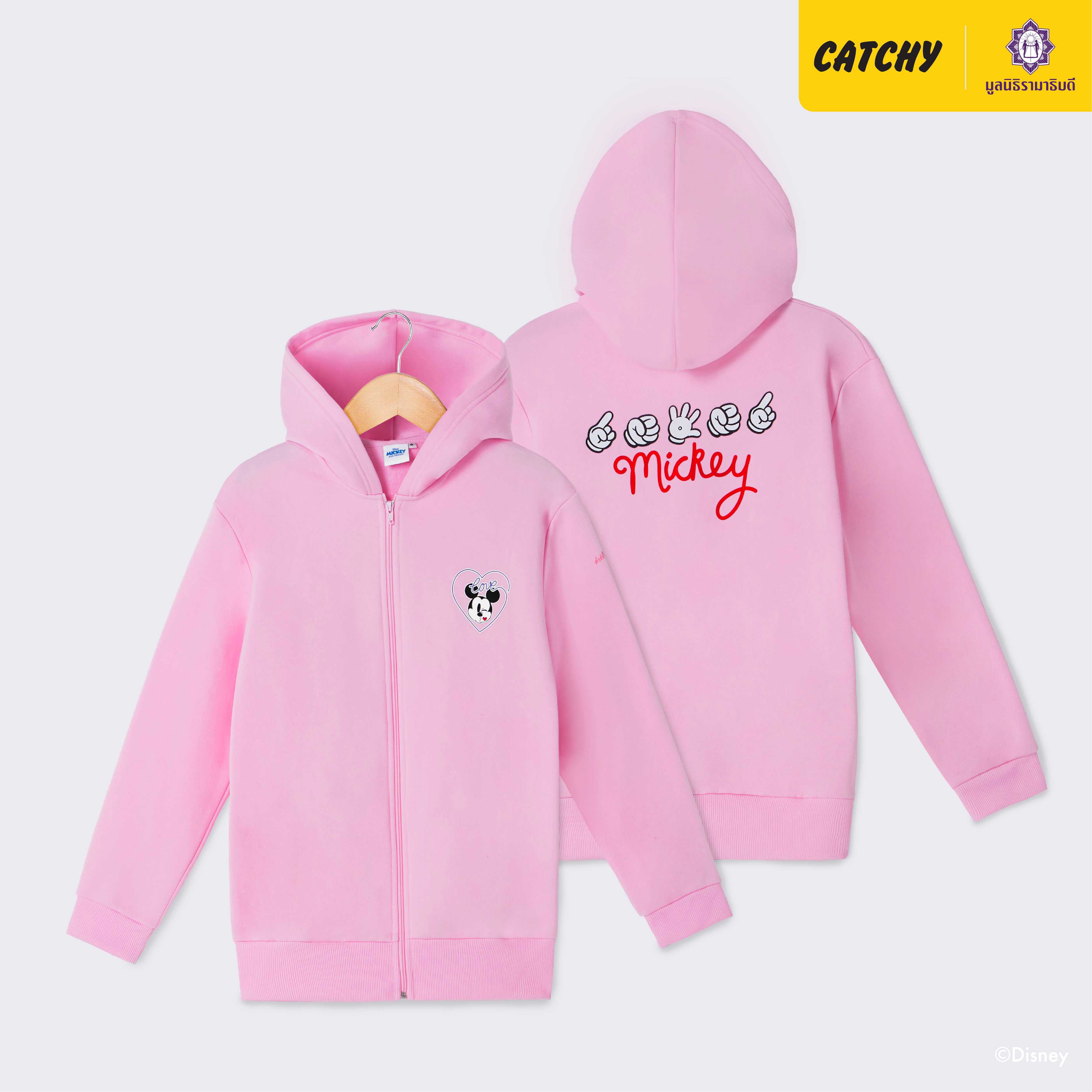 เสื้อแจ็คเก็ต ลาย Mickey Mouse สีชมพู