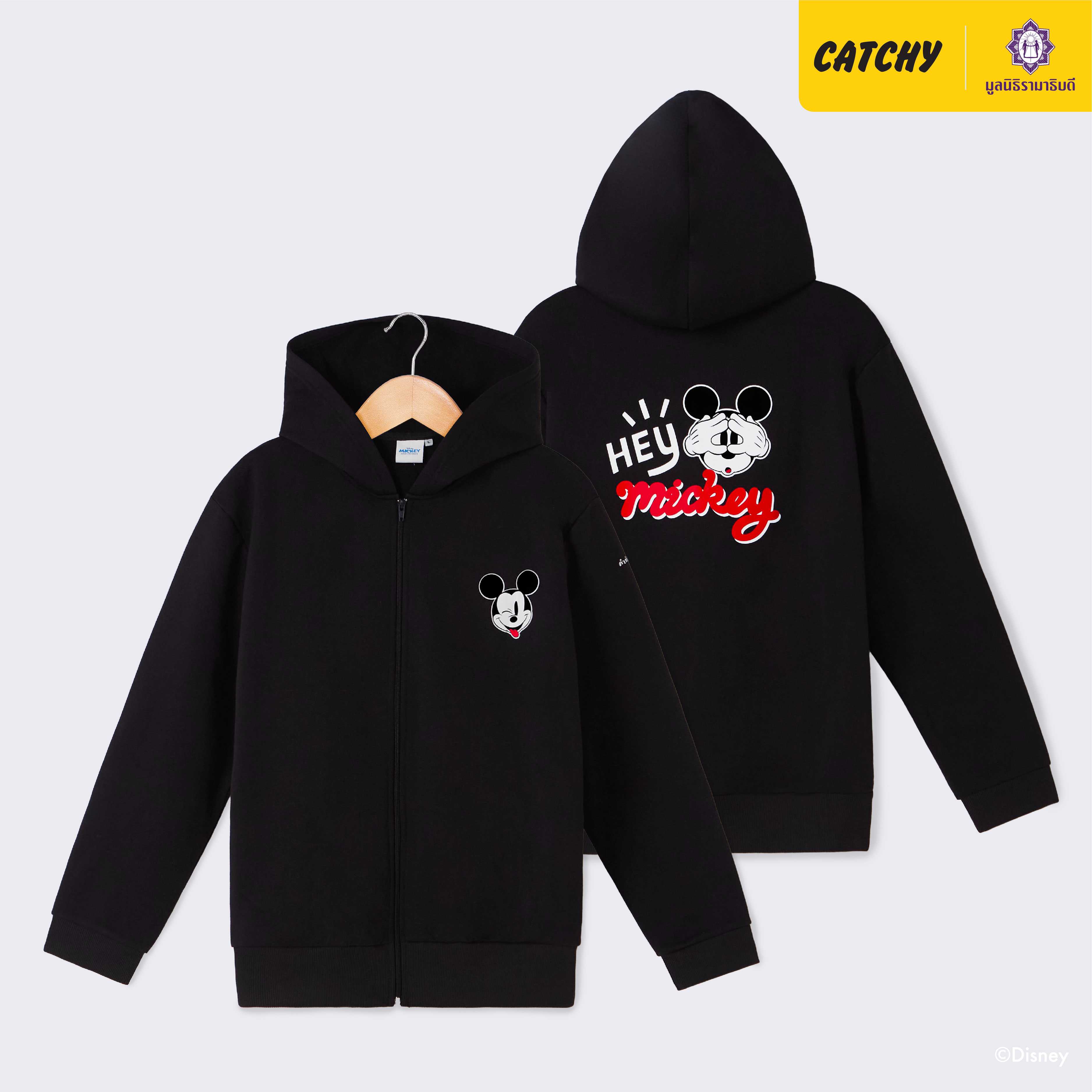 เสื้อแจ็คเก็ต ลาย Mickey Mouse สีดำ