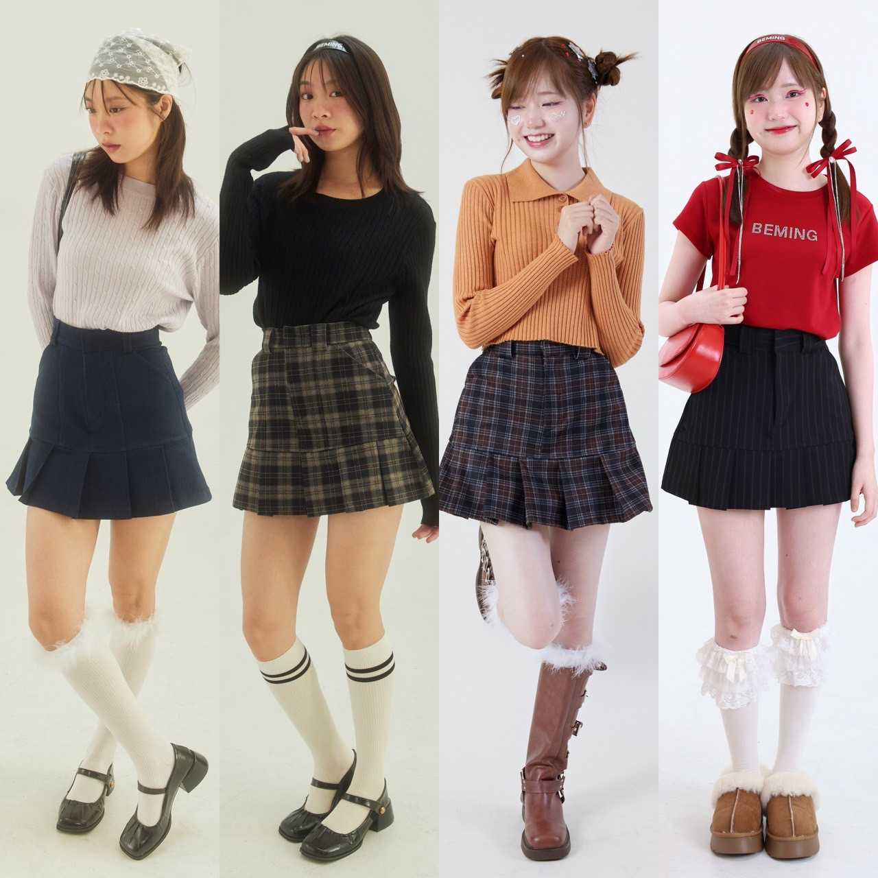 Bemingskirt007 - Eva Pleated Skirt (7สี)
