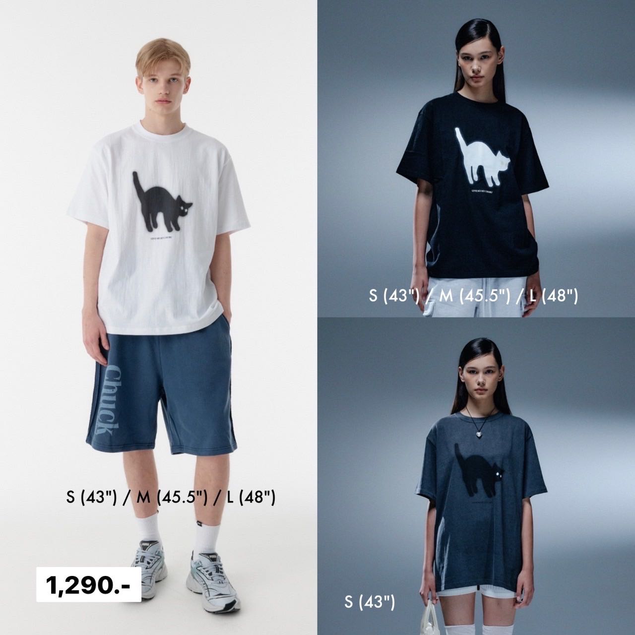 /พร้อมส่ง/ CHUCK GREEDY CAT T-SHIRT