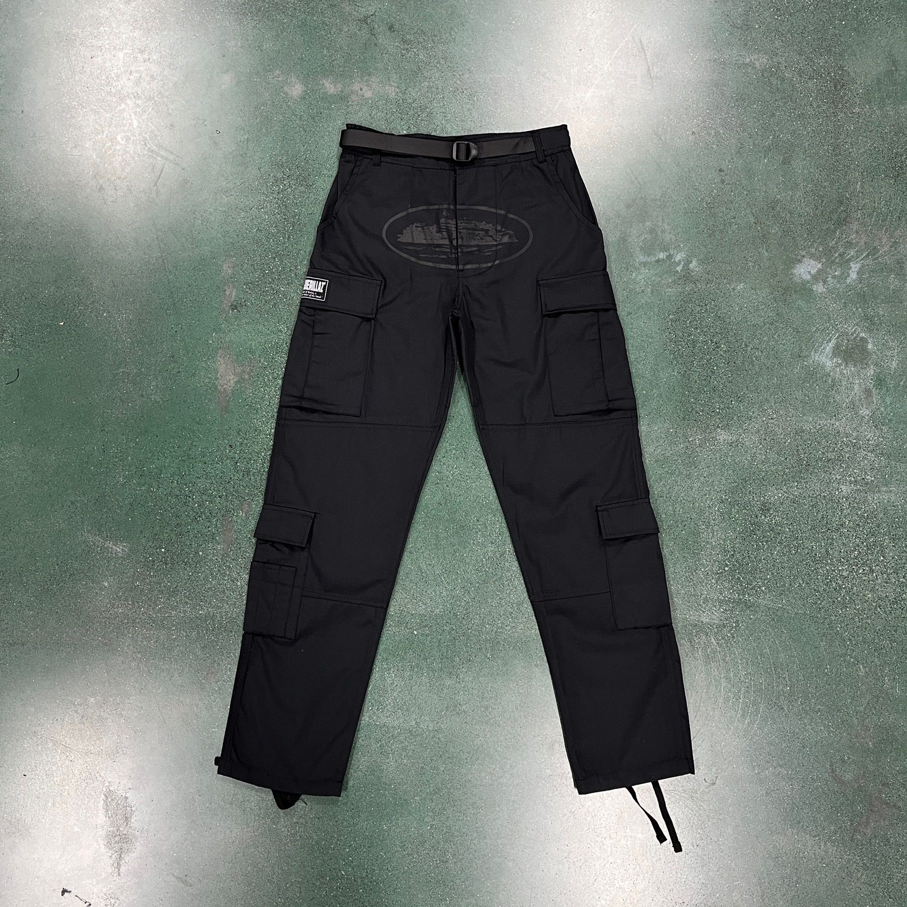  Corteiz Guerillaz Cargos Triple Black