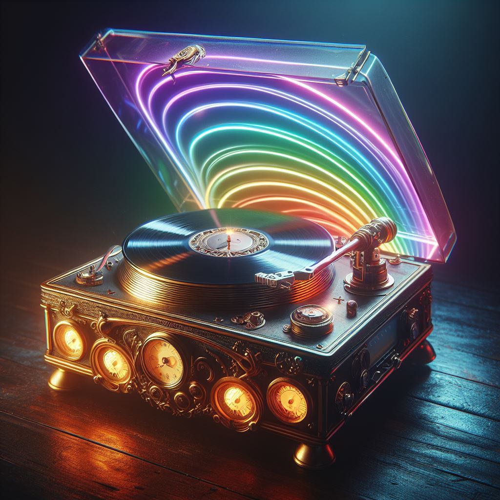 เครื่องเล่นแผ่นเสียงโบราณ antique record player สินค้า เป็นรูปแบบ  Digital files #All