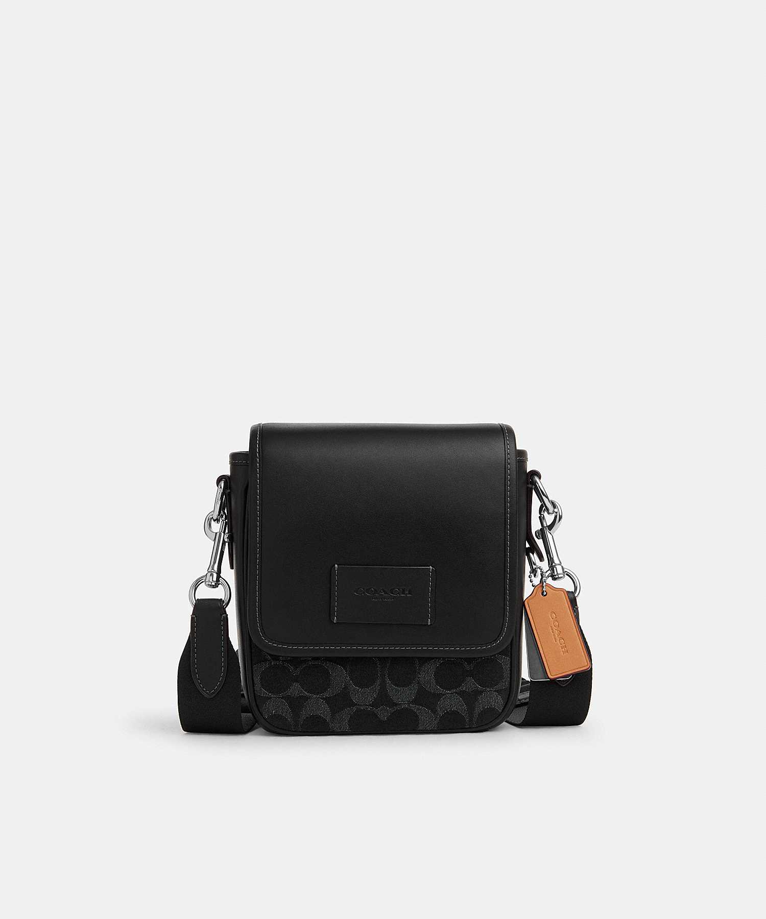 COACH LUCAS CROSSBODY IN SIGNATURE DENIM CO916 SV/BK