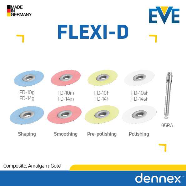ชุดหัวขัด refill EVE FLEXI-D Starter Set 10mm&14mm pop on discs 100ชิ้น/ชุด By dennex