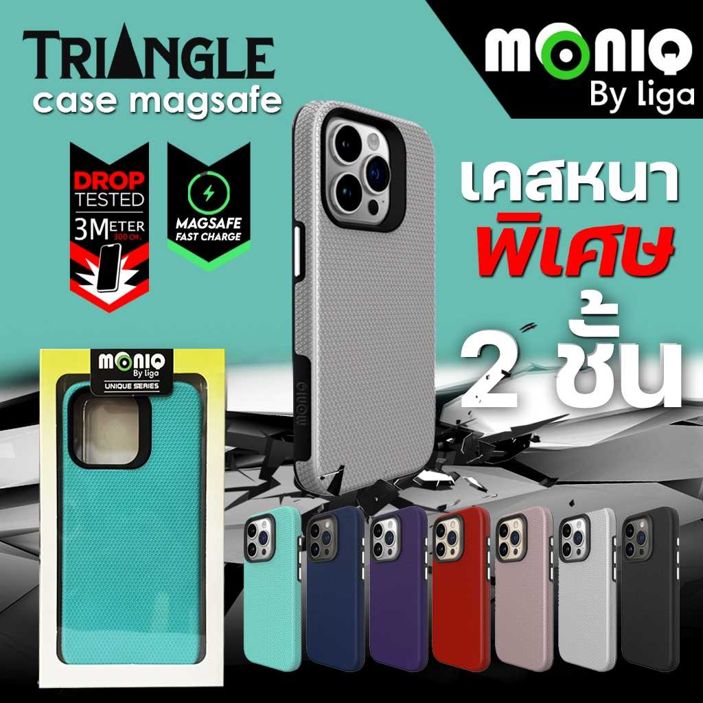 เคสหนาพิเศษ 2 ชั้น กันกระแทก Triangle Case Magsafe for iPhone 15 PM
