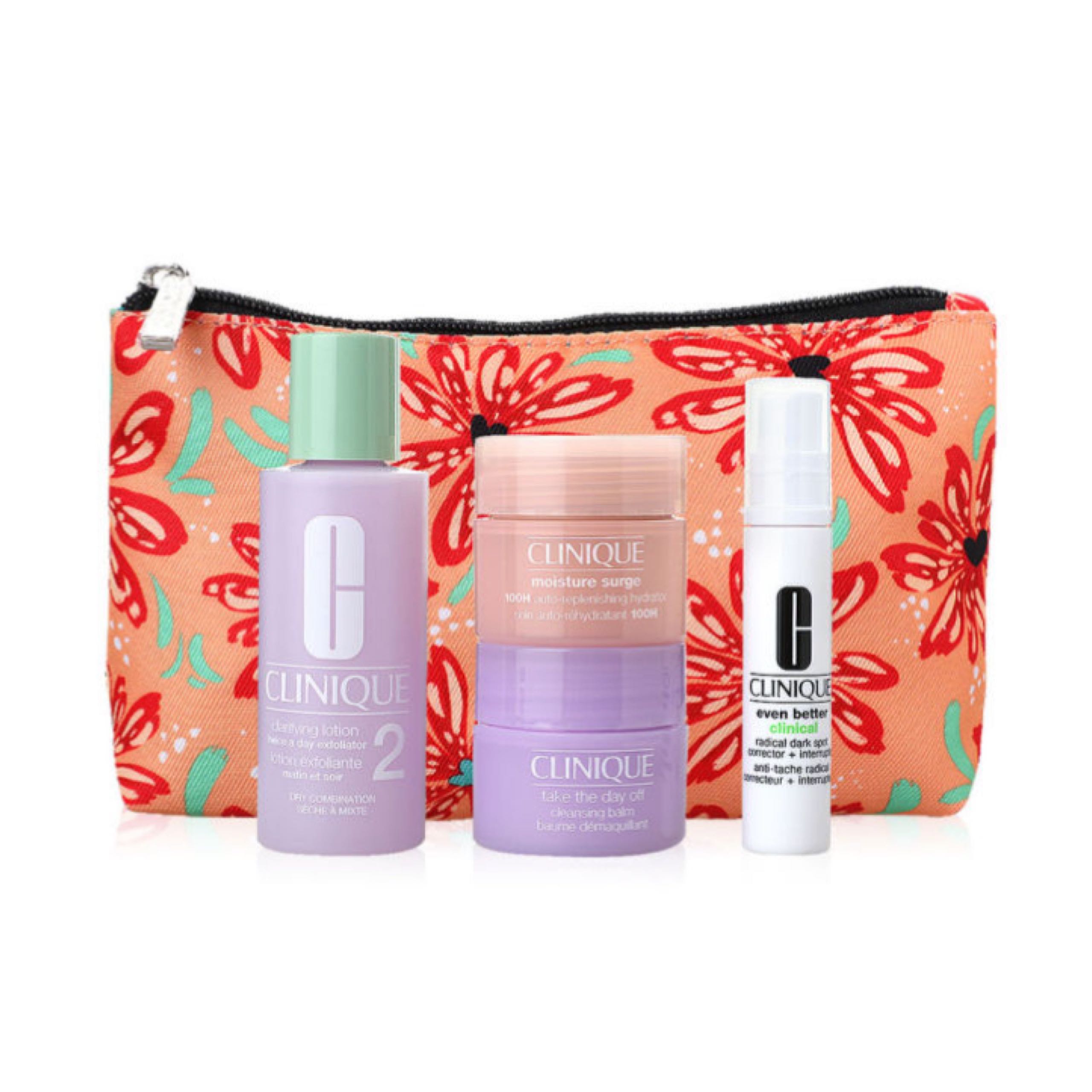 Clinique Gift Set 4 Items + Bag กระเป๋าแดง