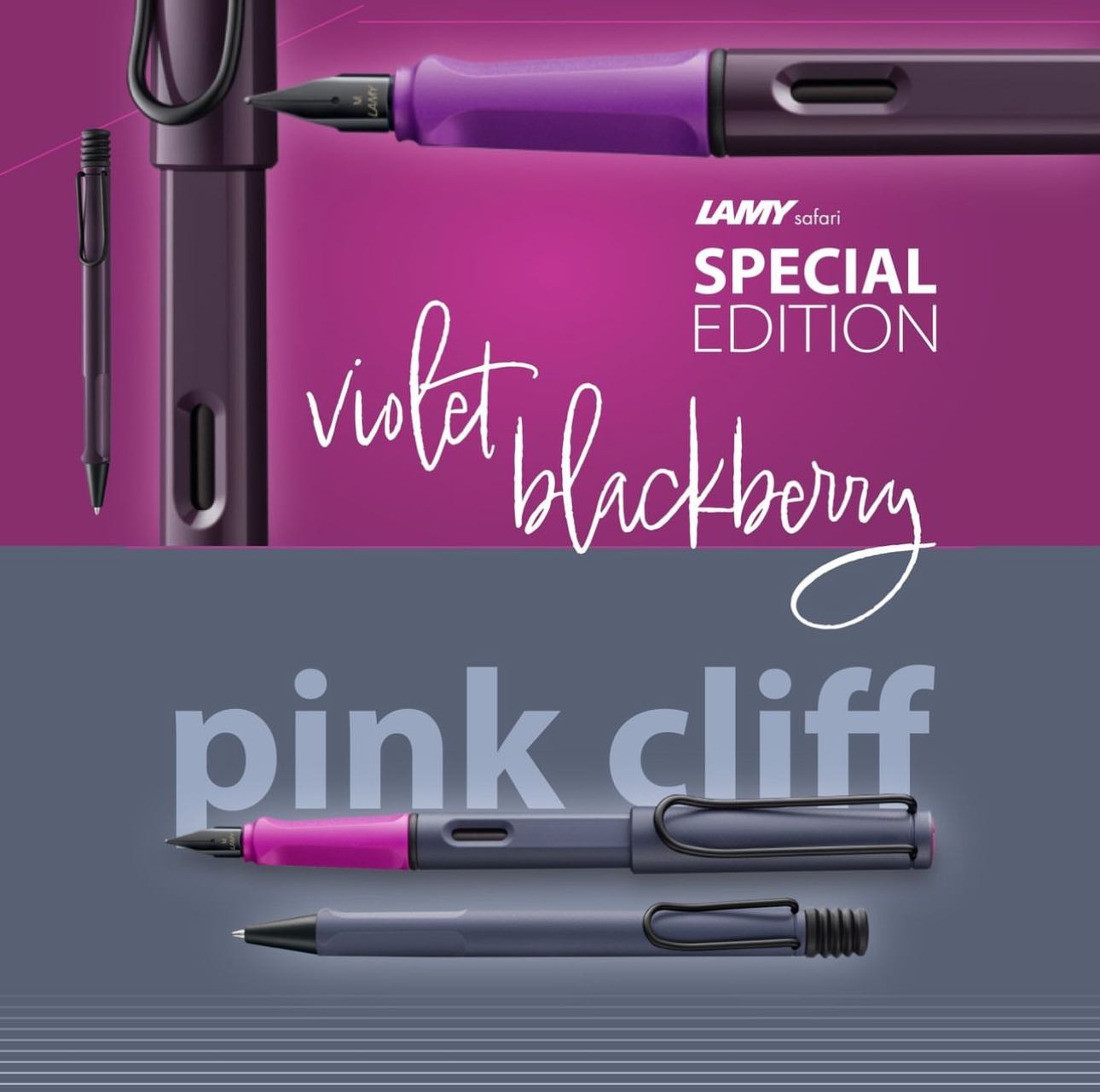 LAMY Safari Violet Blackberry & Pink Cliff limited 2024