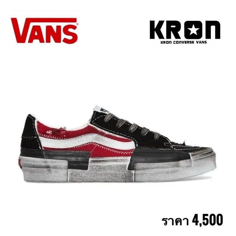 VANS SK8-LOW RECONSTRUCT STRESSED CHECK BLACK/RED