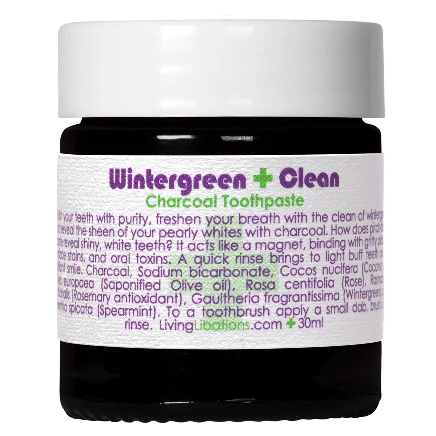 Wintergreen Clean Charcoal Toothpaste - 100% Organic Botanicals Ingredients ใช้ได้นานถึง 1ปี!