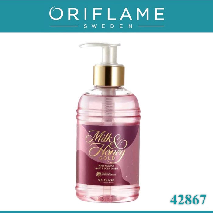 ออริเฟลม 42867 MILK & HONEY GOLD เจลล้างมือ กลิ่นหอมของดอกกุหลาบ