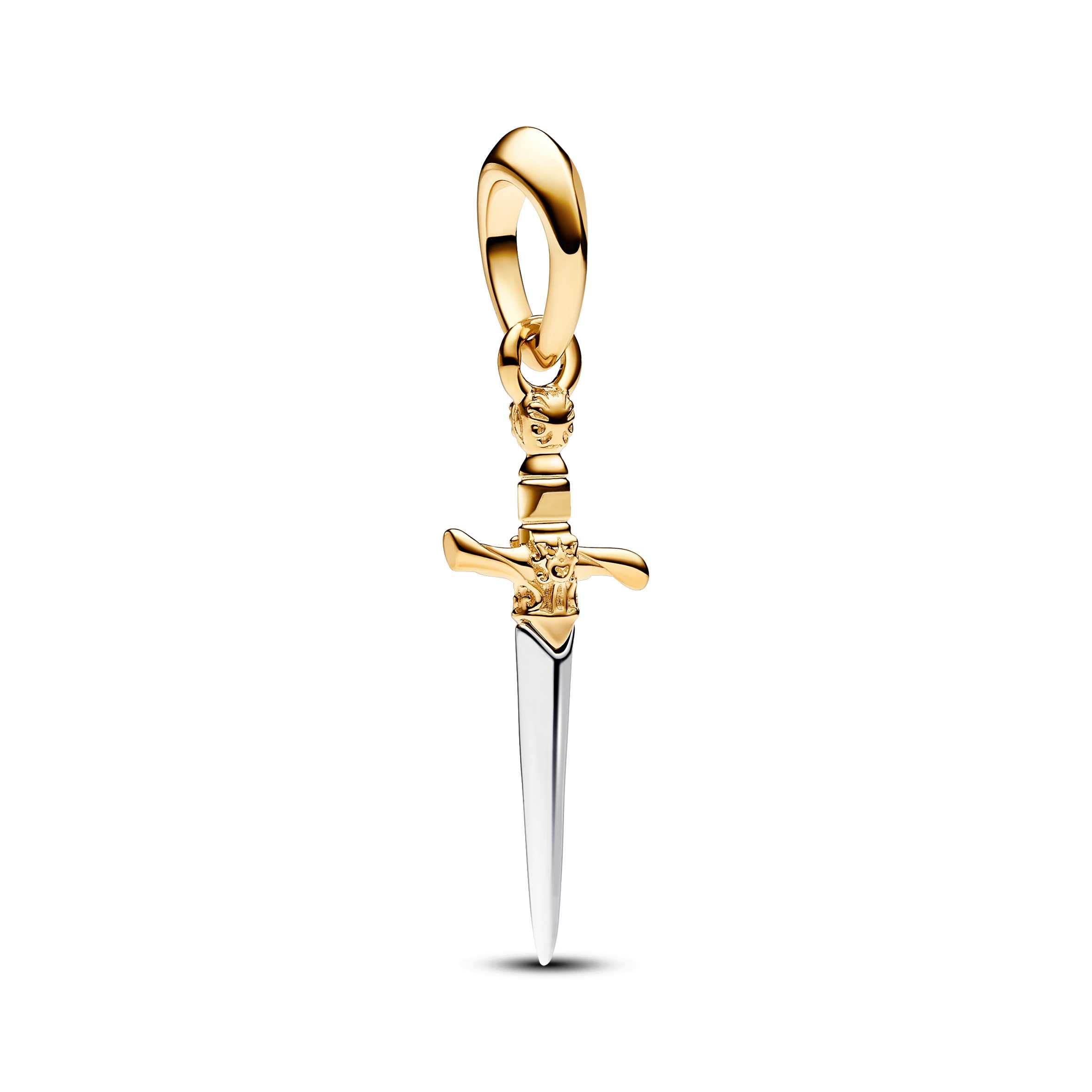 Project House Arya needle sterling silver and 14k gold-plated dangle