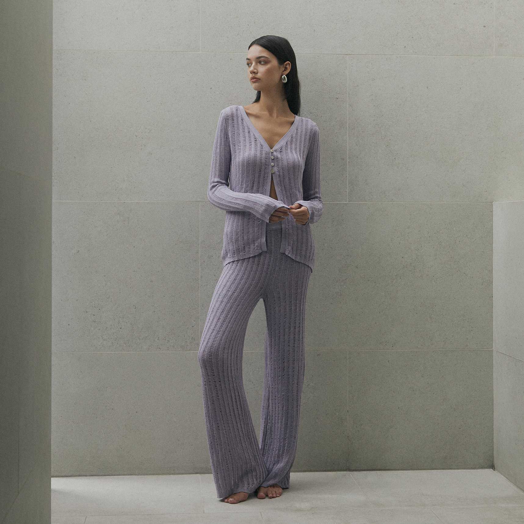 Micah Knit Set in Violet Veil