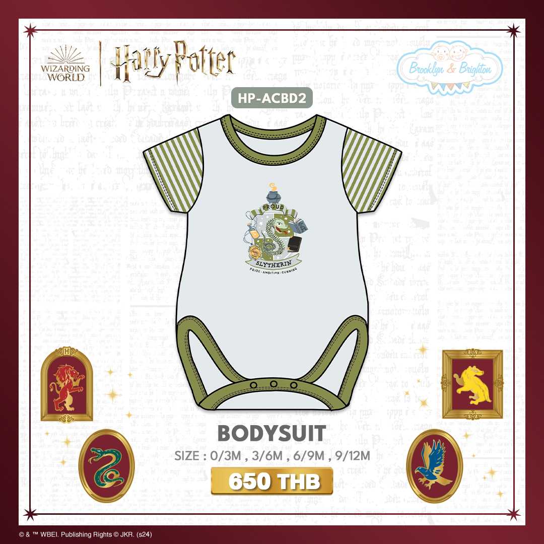 Harry Potter Hogwarts Arts & Crafts - Slytherin Bodysuit | HP-ACBD2 (Size: 0/3M-9/12M)